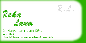 reka lamm business card