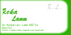 reka lamm business card